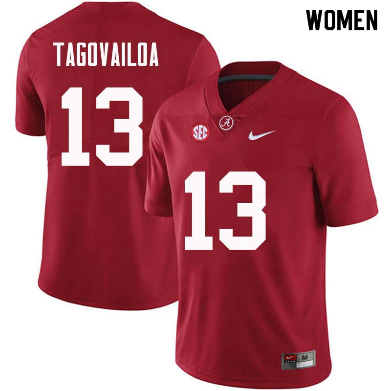 Alabama Crimson Tide Women's Tua Tagovailoa #13 Crimson NCAA Nike Authentic Stitched College Football Jersey UL16B16XM